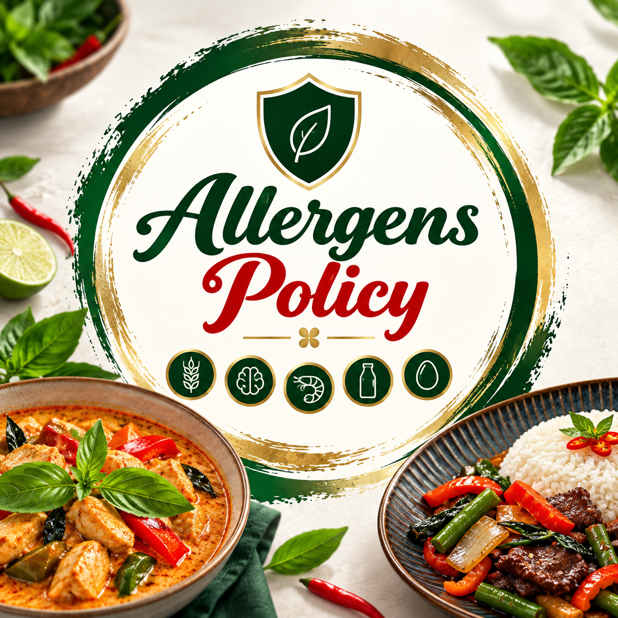 Kin Khao Thai Allergen Policy