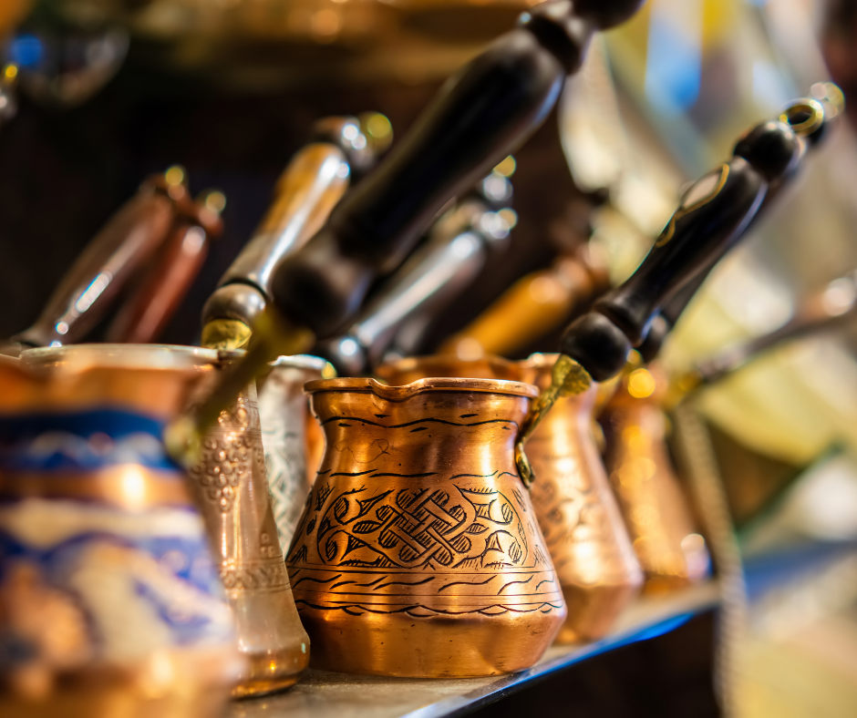 Traditional Arabic coffee pots